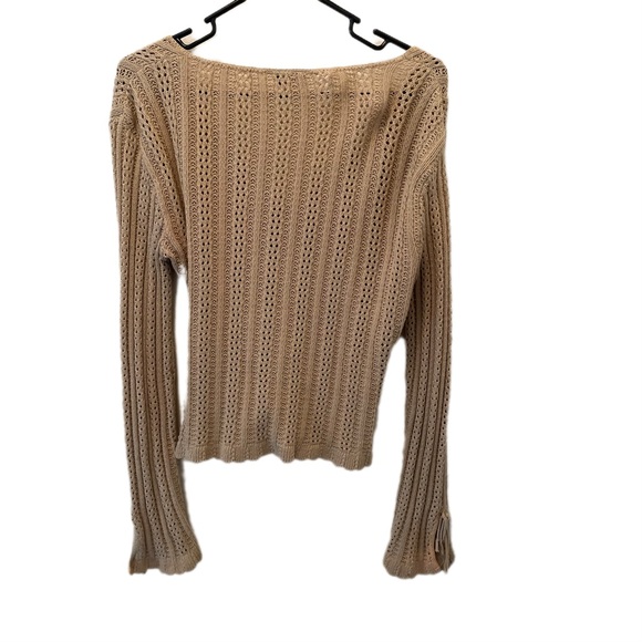 Rave, Tan knit sweater, jacket, cardigan, size medium - Picture 4 of 9